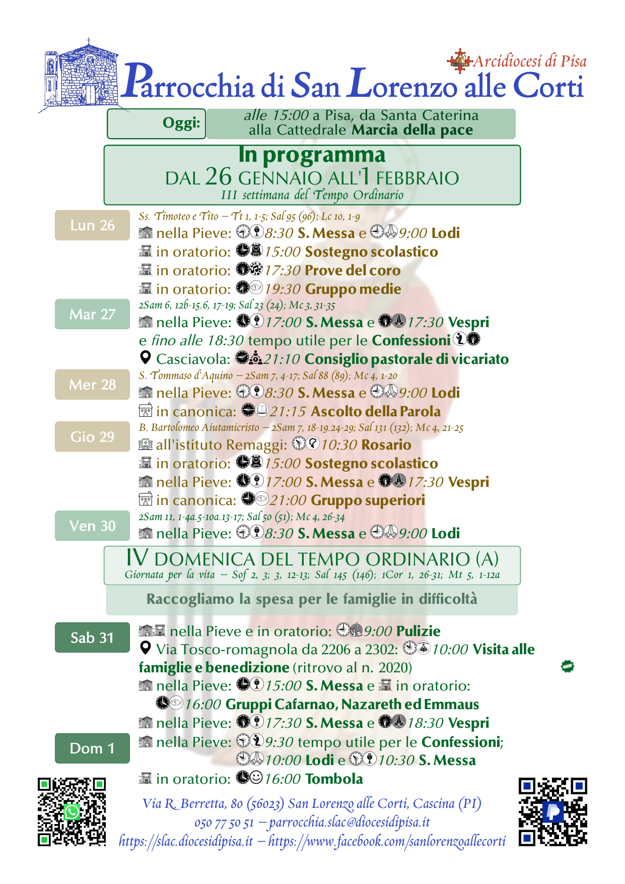 26 gennaio – 1 febbraio 2026