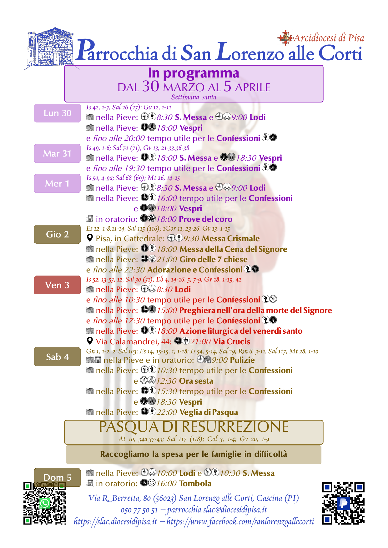 30 marzo – 5 aprile 2026