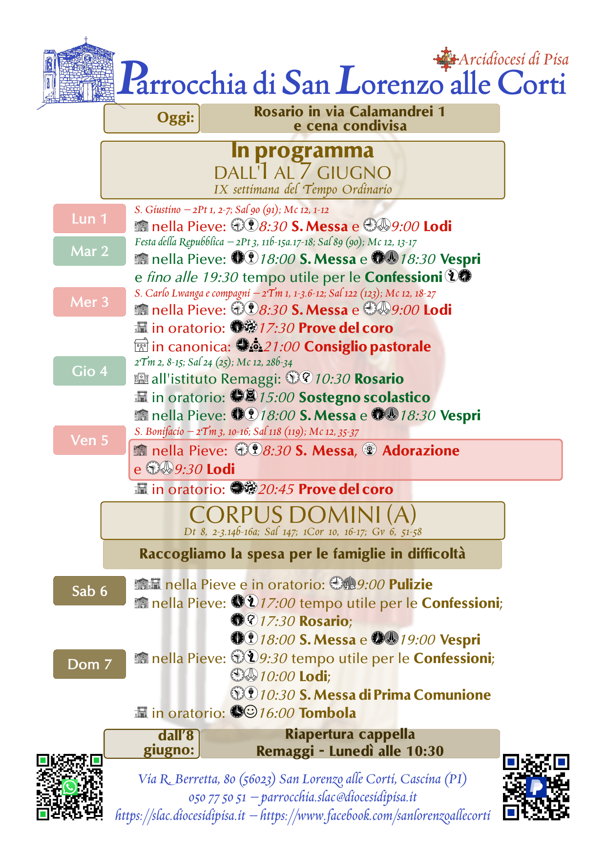 1-7 giugno 2026