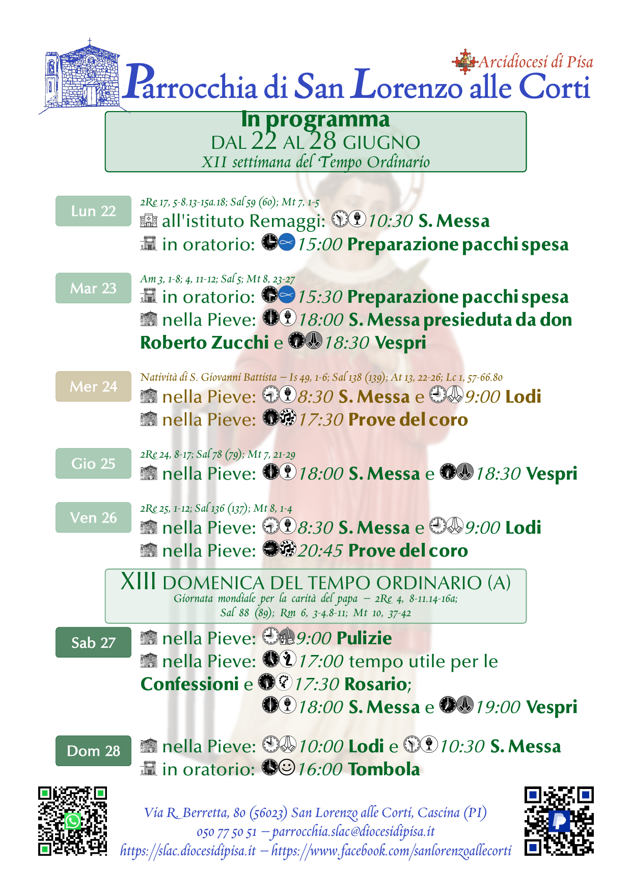 22-28 giugno 2026